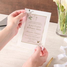 Pink Blush Spanisch 1. Geburtstag Taufe