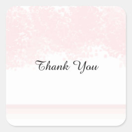 Pink Blush Vielen Dank Quadratischer Aufkleber
