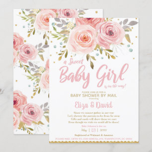 Pink Blush Virtual Baby Dusche von Mail Girl Einladung