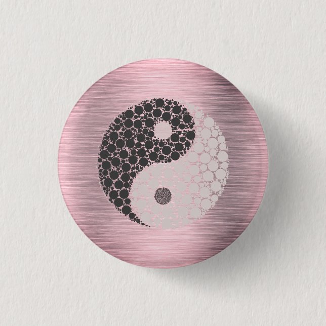 Pink Blush Yang Button (Vorderseite)
