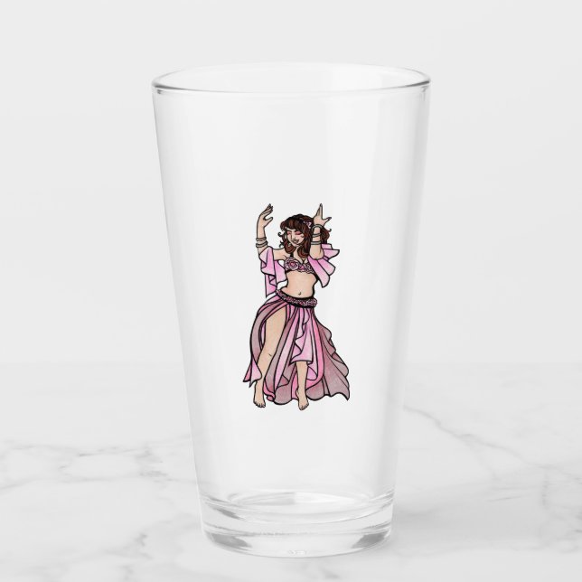 Pink Bly Dancer Glas (Vorderseite)