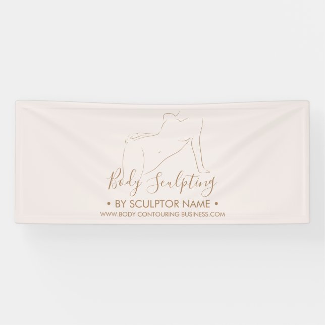 Pink Body Sculpting Konturierung Spa Banner (Horizontal)