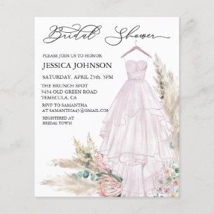 Pink Boho Brautparty Hochzeitskleid Wasserfarbe