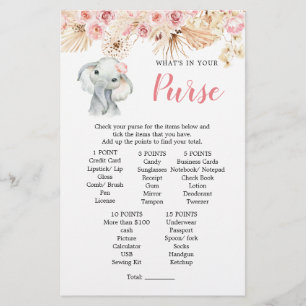 Pink Boho Elephant Girl Shower Purplay