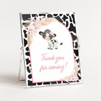 Pink Boho Highland Cow Danke, dass du gekommen bis