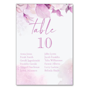 Pink Boho Hochzeiten Tischnummern mit Gästebamen