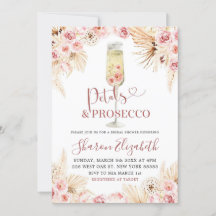 Pink Boho Petals and Prosecco Brautparty Theme
