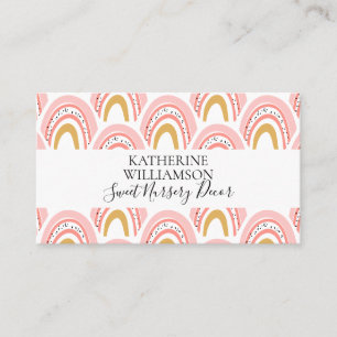 Pink Boho Rainbow Visitenkarte