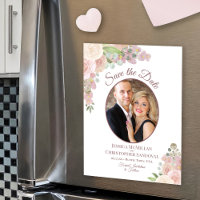 Pink Boho Rose Hochzeit Speichern Sie das Date Fot