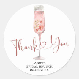 Pink Boho Rose Soiree Danke Sticker
