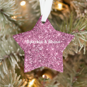 Pink Bokeh Glitzer Ornament