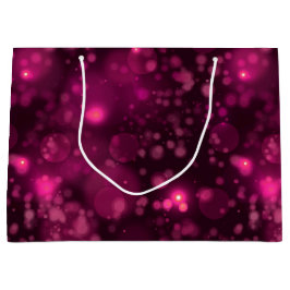 Pink Bokeh Glitzer Stars Große Geschenktüte