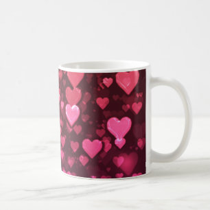 Pink Bokeh Hört digitales Hintergrundbild Tasse