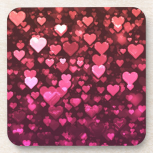 Pink Bokeh Hört digitales Hintergrundbild Untersetzer