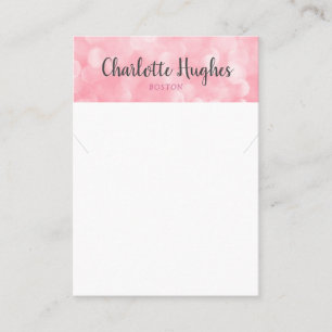 Pink Bokeh Necklace Juwelier Display Card Visitenkarte