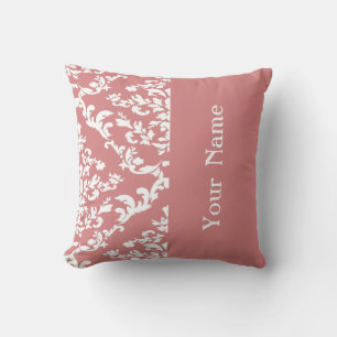Pink Bold Damask w/ name @ Emporiomoffa Kissen