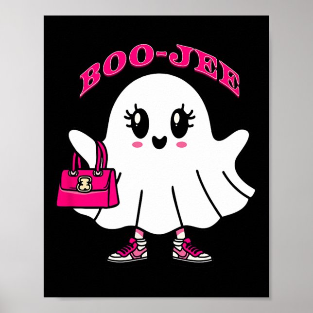Pink Boo-jee Funny Ghost Halloween Poster (Vorne)