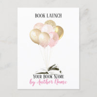 Pink Book Launch Party Einladung Postcard
