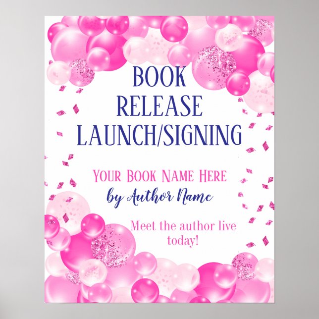 Pink Book Release Launch Signing Party Poster (Vorne)