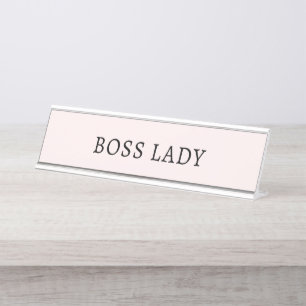 Pink Boss Lady Schreibtischnamensplakette
