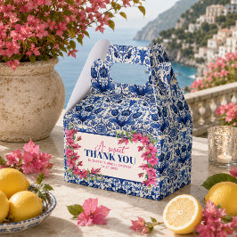 Pink Bougainvillea Blue Tile Brautparty Geschenkschachtel