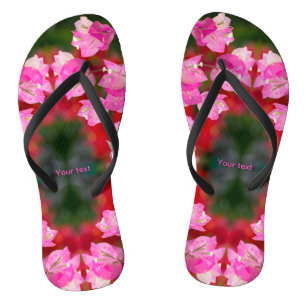 Pink Bougainvillea Blume Flip Flops