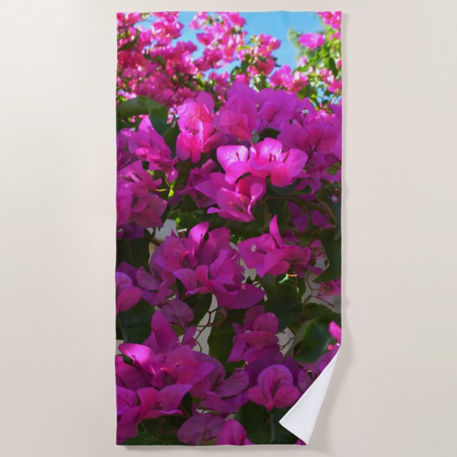 Pink Bougainvillea Blume, Strandtuch (Vorderseite)