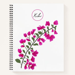 Pink Bougainvillea Personalisierte Spiral-Notebook Notizbuch