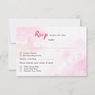 Pink Bougainvillea Tropical Forest Polterabend RSVP Karte
