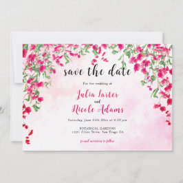 Pink Bougainvillea Tropical Forest Polterabend Save The Date