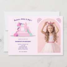 Pink Bounce House Burg Geburtstag Foto