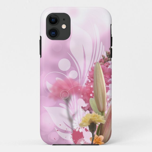 Pink Bouquet Case-Mate iPhone Hülle (Rückseite)