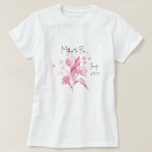 Pink Bouquet Girl Babydusche T-Shirt