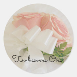 Pink Bouquet Runder Aufkleber