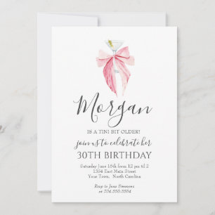 PINK bow A Tini Bit Ältere Martini Einladung