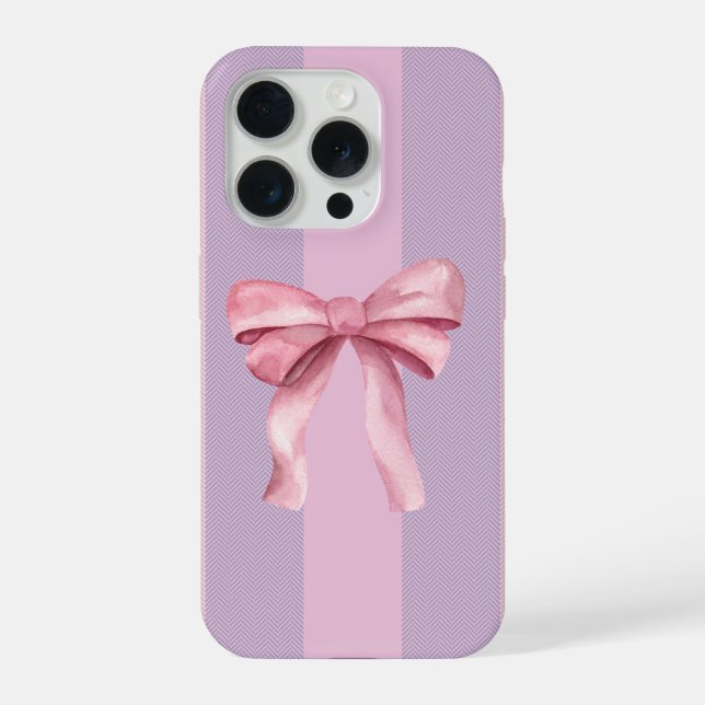 Pink Bow Aesthetic Phone Case iPhone Hülle (Rückseite)