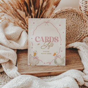 Pink Bow Albern Goose Coquette Karte & Geschenke U Poster