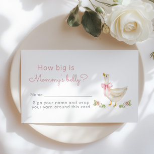 Pink Bow Alberne Gans Wie groß ist der Bauch Begleitkarte