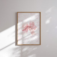 Pink Bow Angel Wall Art