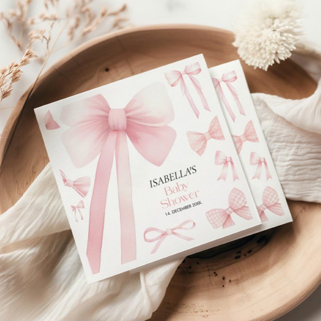 Pink Bow Baby Dusche Serviette (Von Creator hochgeladen)