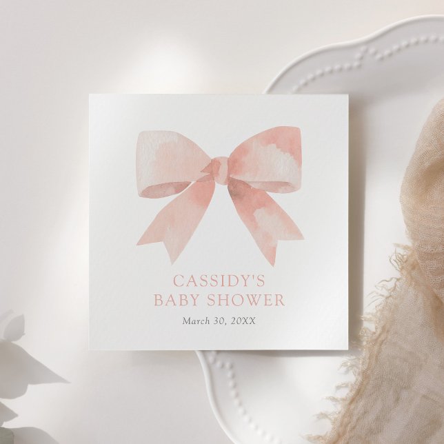 Pink Bow Baby Dusche Serviette (Von Creator hochgeladen)