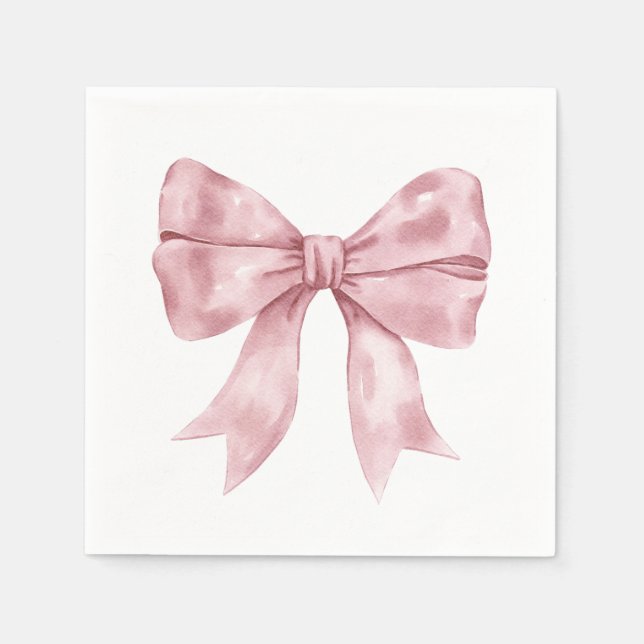 Pink Bow Baby Dusche Serviette (Vorderseite)