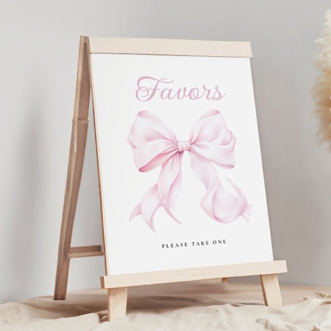 Pink Bow Baby Duwer bevorzugt Tafelschild Poster (Von Creator hochgeladen)