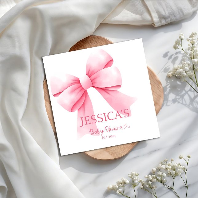 Pink Bow Baby Girl Dusche Serviette (Von Creator hochgeladen)