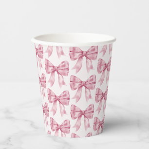 Pink Bow Baby oder Brautparty, Geburtstagsparty Pappbecher