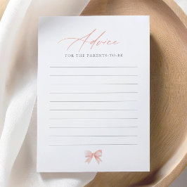 Pink Bow Baby Showcard Einladung