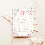 Pink Bow Baby Shower Girl Einladung<br><div class="desc">Einladung der Pink Bow Baby Shower Girl,  Blush Pink Ribbon Baby Dusche</div>