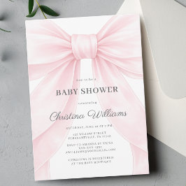 Pink Bow Baby Shower Invitation 🎀💕 Einladung