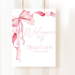 Pink Bow Babydusche, Babydusche, ein Mädchen, Poster