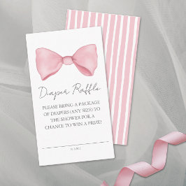 Pink Bow Babydusche Windelwaschmaschine Faltschach Begleitkarte